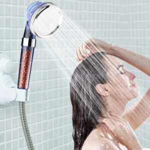 Ionic Filtration Shower Head High Pressure 3 Mode Stone Water Saving Bath Handheld Shower - Image 6
