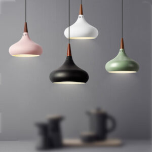 Decorative Lamps And Lanterns Modern And Simple Single Head Solid Wood Chandelier - Image 1