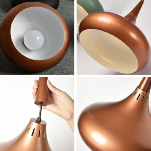 Decorative Lamps And Lanterns Modern And Simple Single Head Solid Wood Chandelier - Image 3