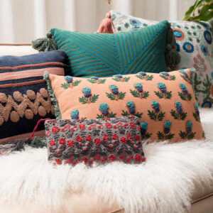 Vintage Handmade Embroidered Throw Pillows - Image 2