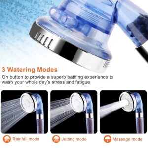 Ionic Filtration Shower Head High Pressure 3 Mode Stone Water Saving Bath Handheld Shower - Image 10