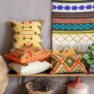 Vintage Handmade Embroidered Throw Pillows - Image 5