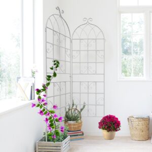4 Pack Metal Garden Trellis 7  X19.7 Rustproof For Climbing Plants Support - Image 1