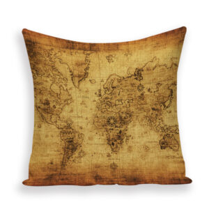 New Retro Toss Pillow Case European World Map Cushion Cover Seat Sofa Covers Morocco Linen House Home Decor Throw Pillows Cases - Image 10