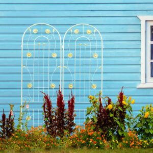 2 Pack Metal Garden Trellis 86.7 X 19.7 Rustproof For Climbing Plants Outdoor - Image 9