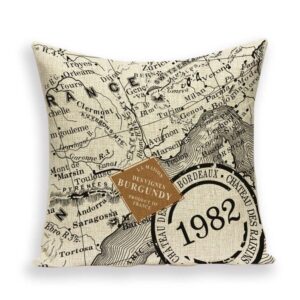 New Retro Toss Pillow Case European World Map Cushion Cover Seat Sofa Covers Morocco Linen House Home Decor Throw Pillows Cases - Image 6