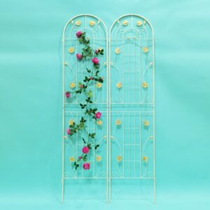 2 Pack Metal Garden Trellis 86.7 X 19.7 Rustproof For Climbing Plants Outdoor - Image 7