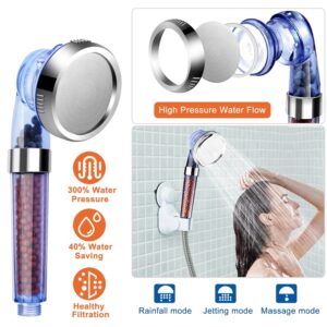 Ionic Filtration Shower Head High Pressure 3 Mode Stone Water Saving Bath Handheld Shower - Image 1