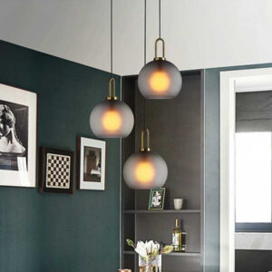 Nordic Simple Modern Glass Ball Chandelier Milk Tea Shop Clear Bar Restaurant Chandelier - Image 3