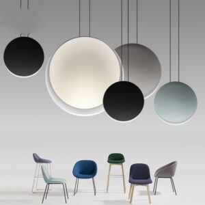 Simple Table Bed Bedroom Round Bar Cosmos Chandelier - Image 1