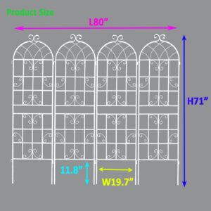 4 Pack Metal Garden Trellis 7  X19.7 Rustproof For Climbing Plants Support - Image 2